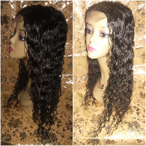 20" Bohemian virgin curly human hair wig - Picture 2 of 7